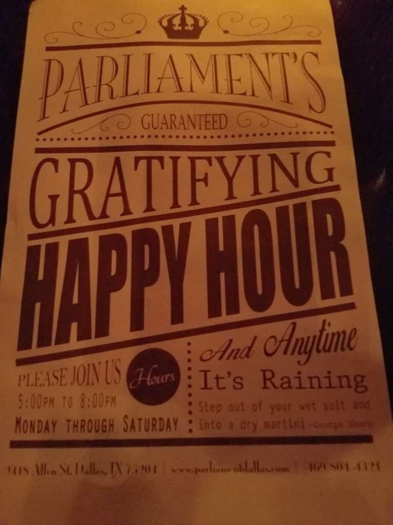 Happy Hour at The Parliament