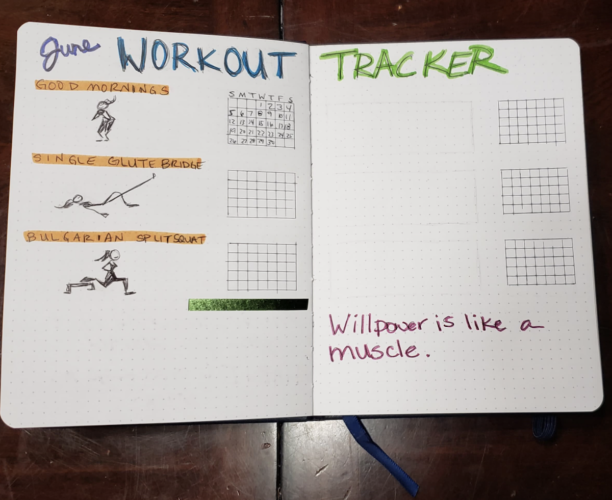 Adding A Workout Tracker To My Bullet Journal - Adrienne Balkum