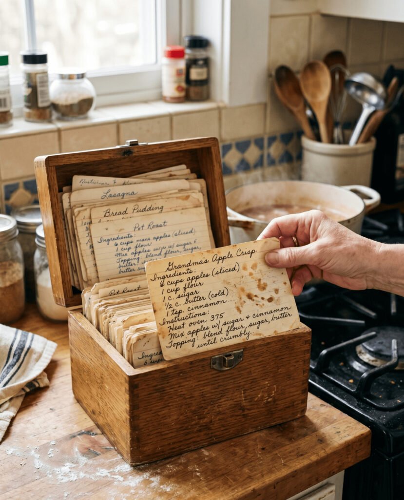 Handwritten Recipe Cards and Keepsake Box