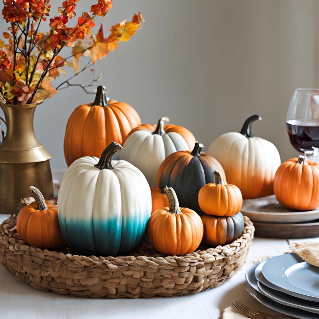 Ombre Pumpkin Centerpiece