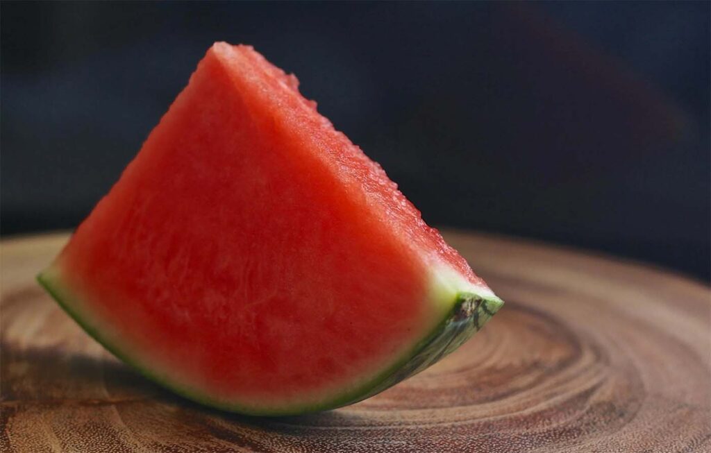 A watermelon slice