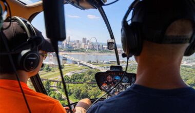 Cockpit of the St. Louis Gateway Helicopter Tour