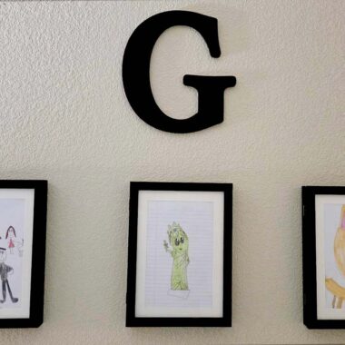 Kids Art Frames on Wall