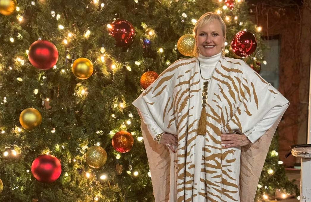 Julie Spokes-Owen by the Downtown Rockwall Christmas Tree