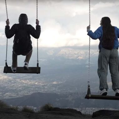 Jay and Nina at the TelefériQo Swings