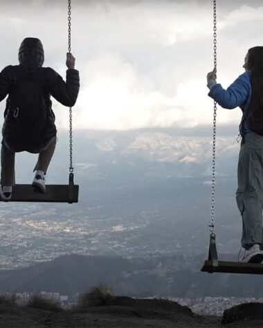 Jay and Nina at the TelefériQo Swings