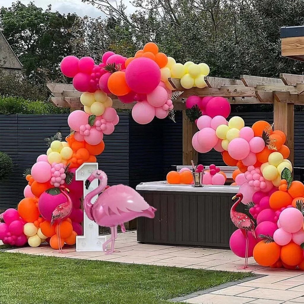 Flamingo Tropical Balloon Garland