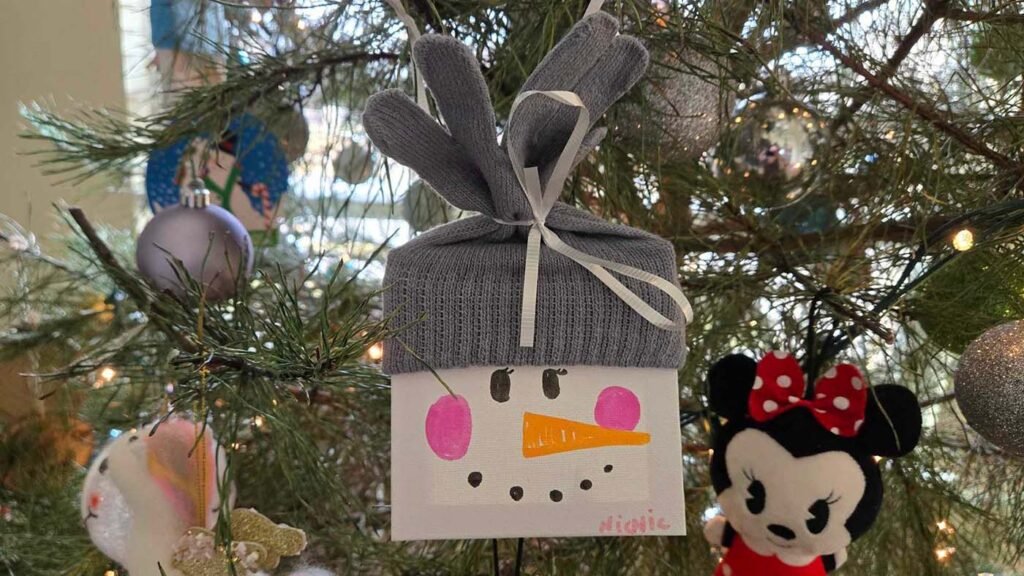 Snowman Canvas Ornament