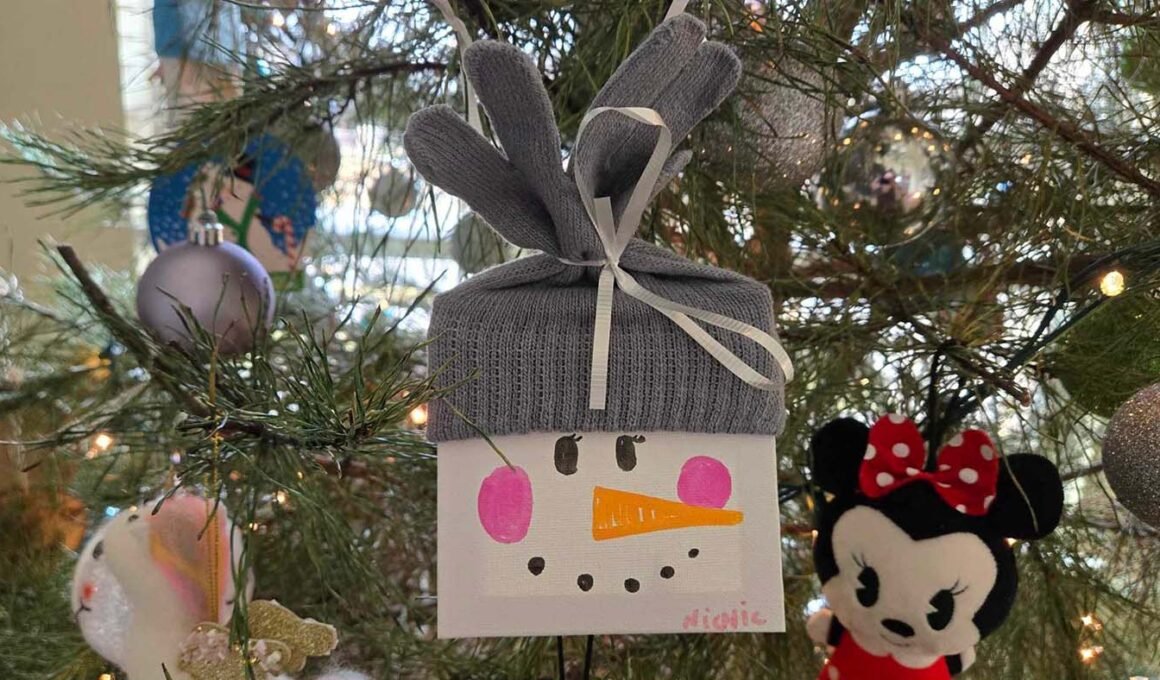 Snowman Canvas Ornament