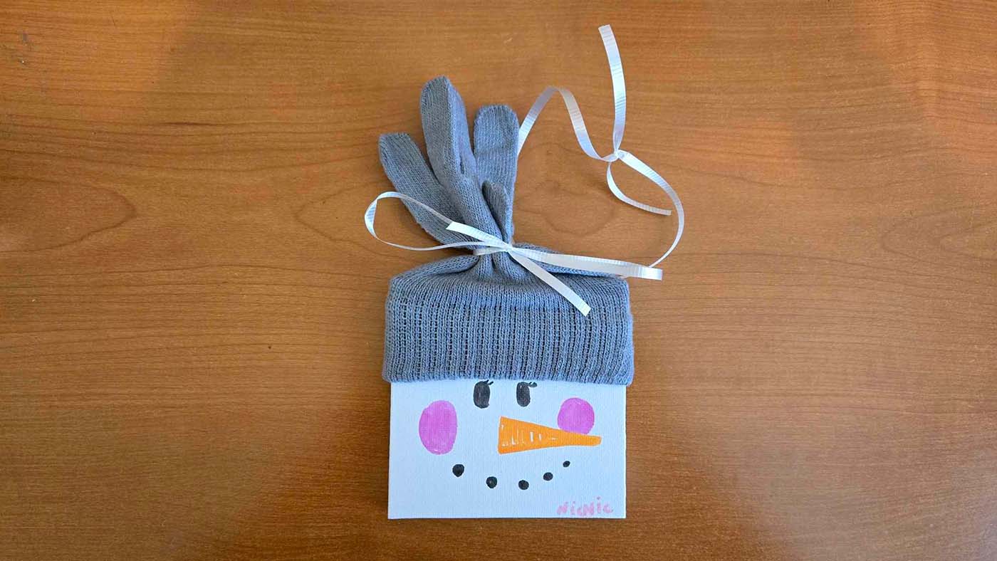 Snowman Canvas Ornament