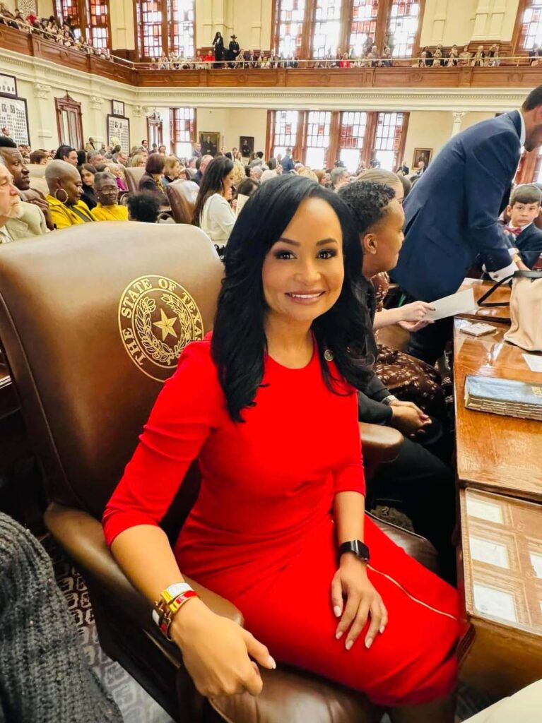 House District 33 Representative Katrina Pierson at the dais.