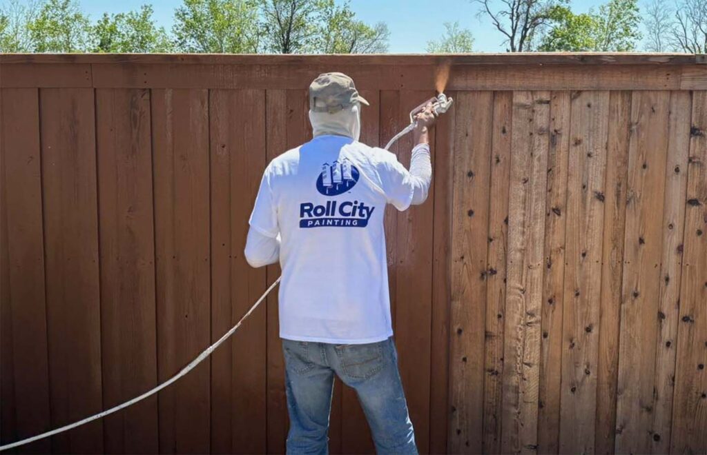 Roll City Fence Staining