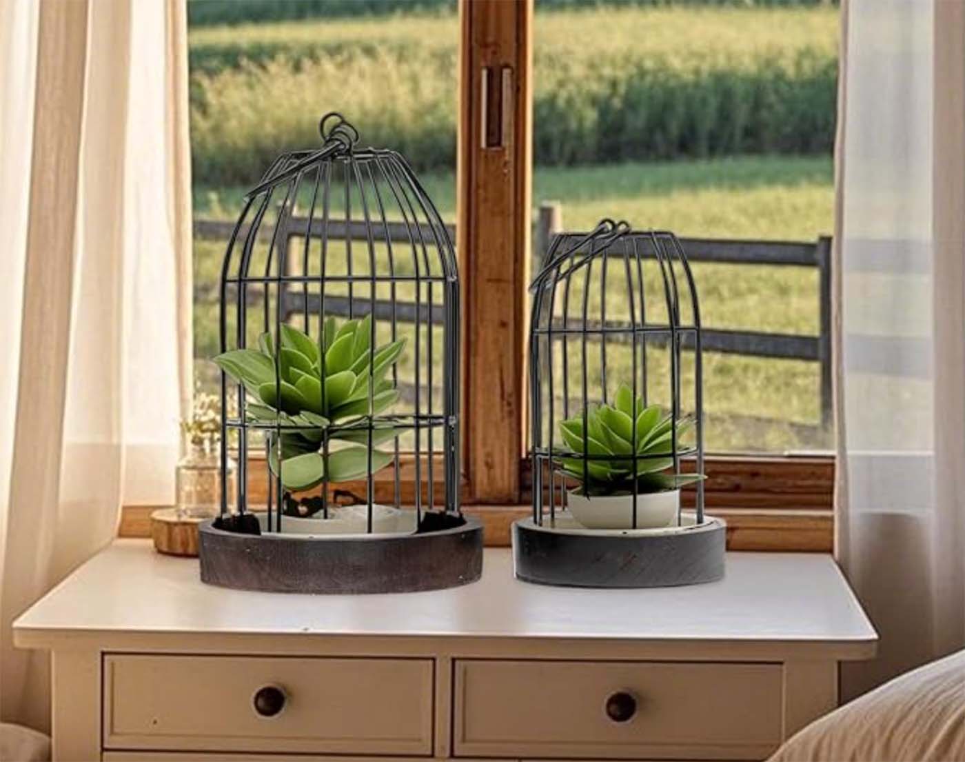 Rustic Wire Candle Holders