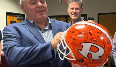 Signed Rockwall football helmet