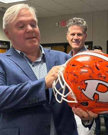 Signed Rockwall football helmet
