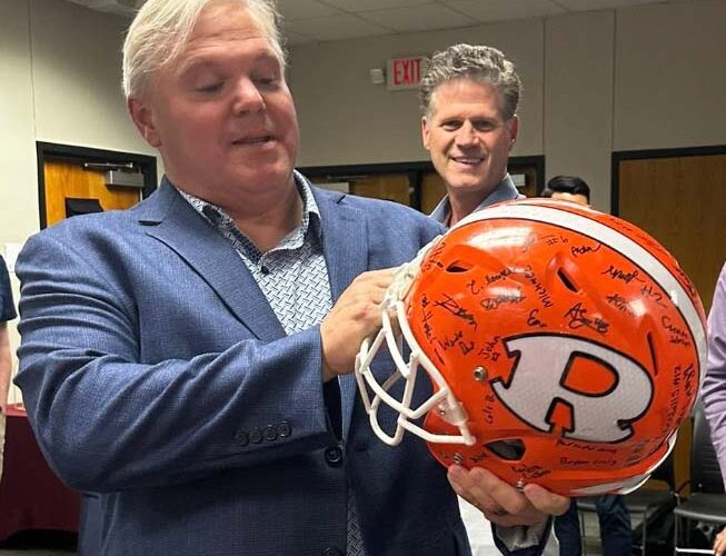 Signed Rockwall football helmet