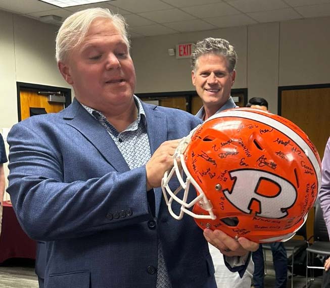 Signed Rockwall football helmet