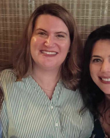 Friends visiting the Sisters Restaurant