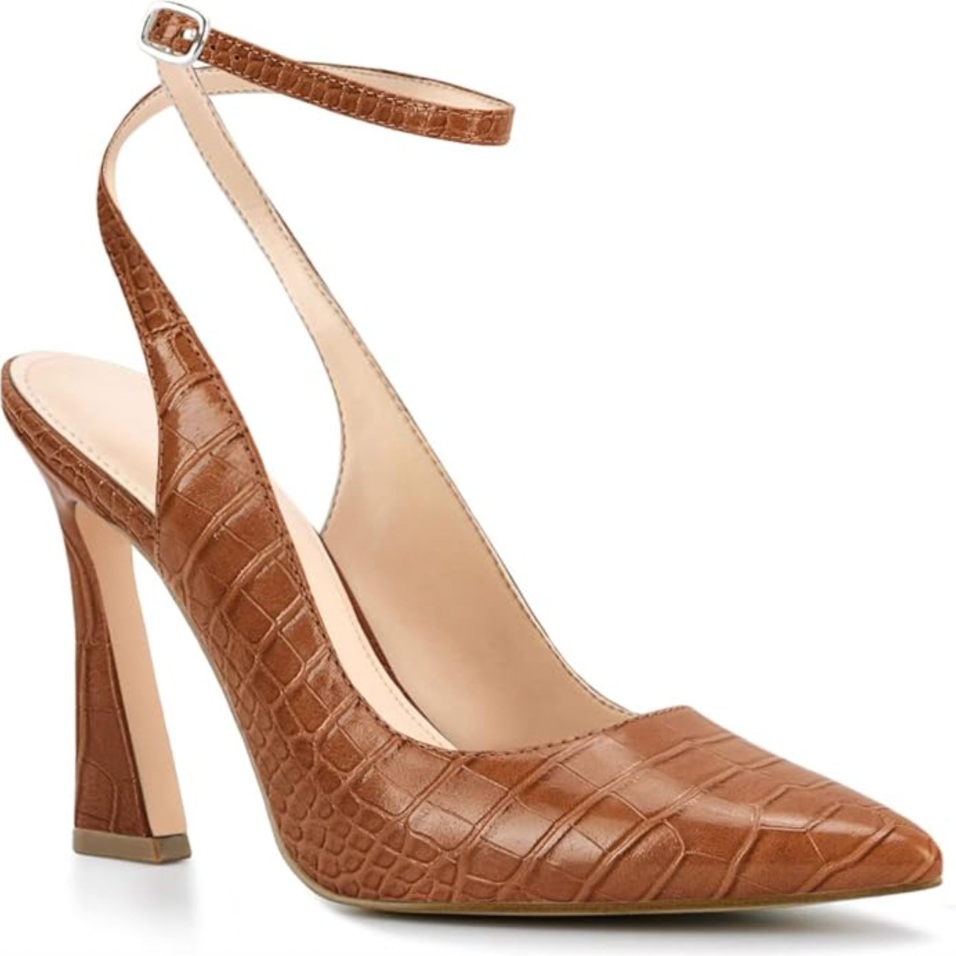 Ankle Strap Heels Faux Leather