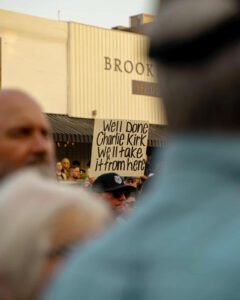 Rockwall community candlelight vigil honoring Charlie Kirk with prayer and worship.
