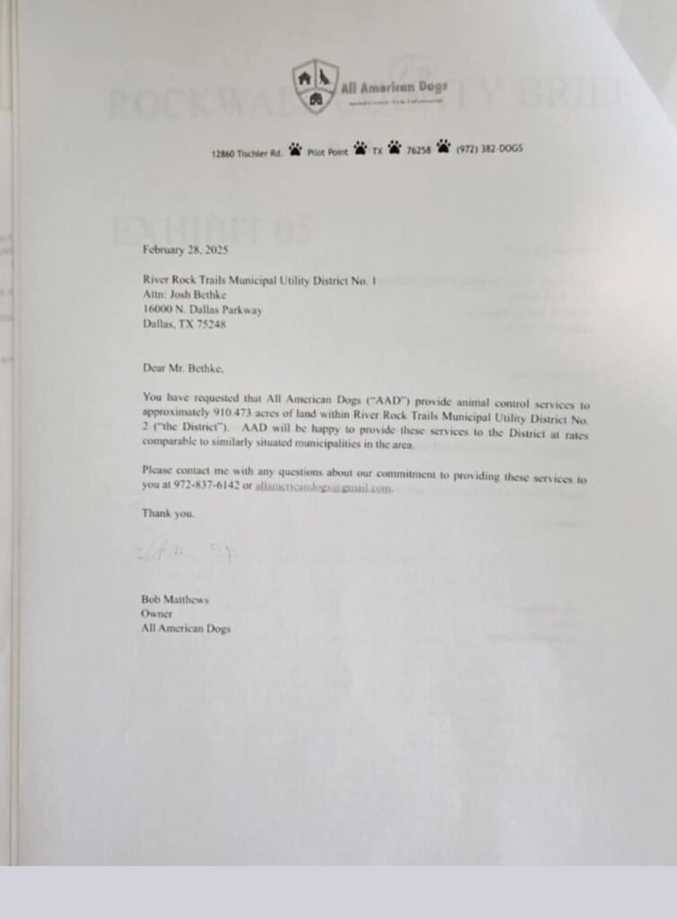 All American Dogs Letter