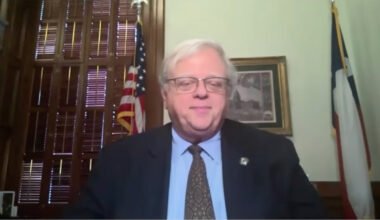 Texas Senator Paul Bettencourt speaks during a WFAA interview