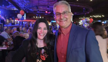 Adrienne Balkum pictured with Scott Muckensturm at his Rockwall County campaign kickoff event.