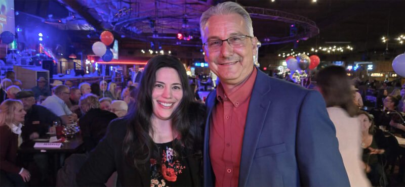 Adrienne Balkum pictured with Scott Muckensturm at his Rockwall County campaign kickoff event.