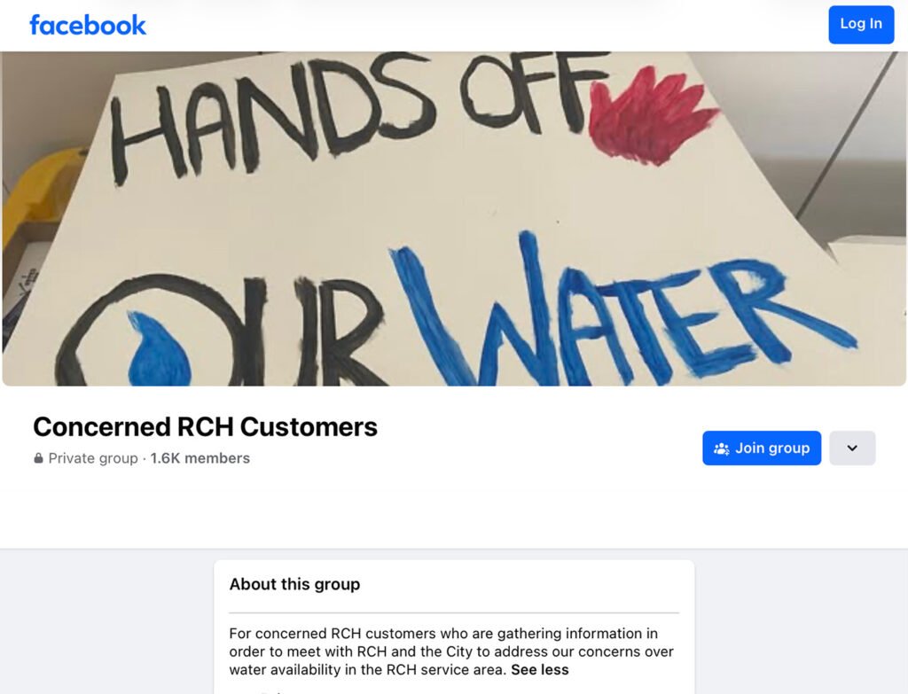 Concerned RCH Customers Facebook Group Page