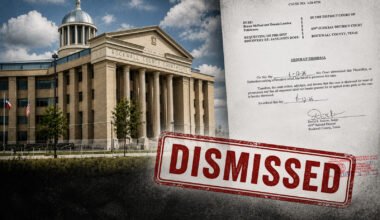 Rockwall County Courthouse and court dismissal order related to Rule 202 discovery petition filed by Bryan McNeal and Dennis London.