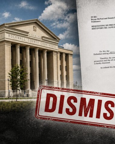 Rockwall County Courthouse and court dismissal order related to Rule 202 discovery petition filed by Bryan McNeal and Dennis London.