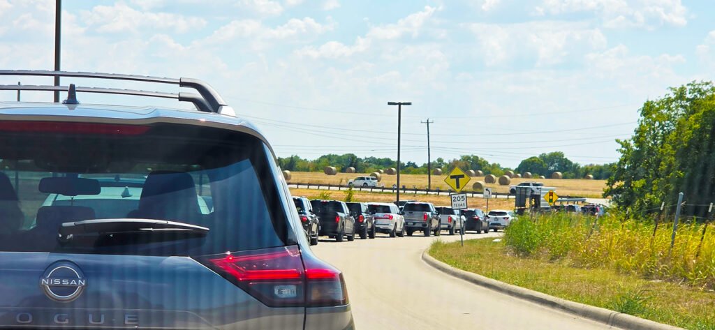 Traffic and roadway activity on John King Blvd, photographed Aug. 29, 2026. Photo by Adrienne Balkum.
