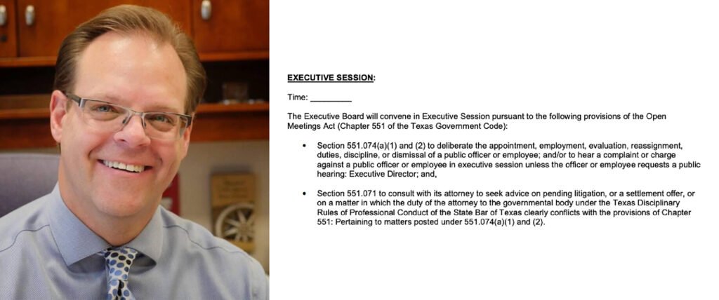 Todd Little and an excerpt from NCTCOG’s Aug. 27, 2026 Executive Board agenda.
