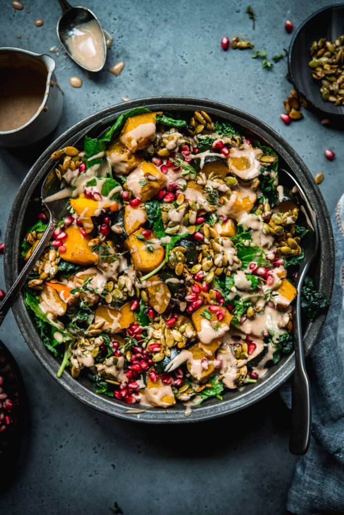roasted acorn squash salad