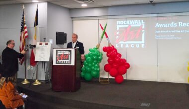 Rockwall Art League 2026 Juried Fine Art Show awards reception at The Center in downtown Rockwall.