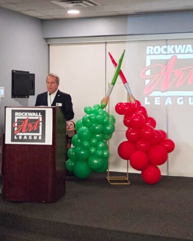 Rockwall Art League 2026 Juried Fine Art Show awards reception at The Center in downtown Rockwall.